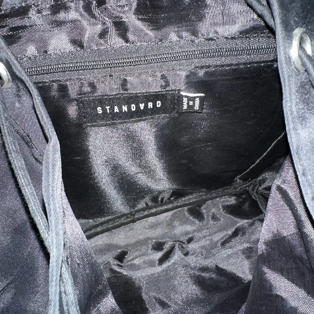 Standard 199//1 Mini Black Nylon Flap Backpack - Picture 10 of 16